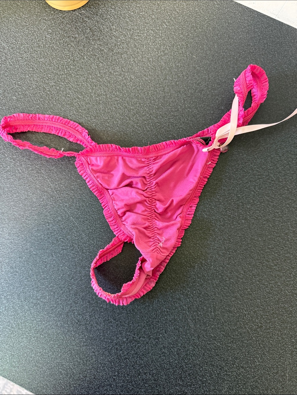 Victoria's Secret Hot Pink Ruched Bikini Bottoms